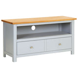 NNEVL TV Cabinet 90x35x48 cm Solid Oak Wood
