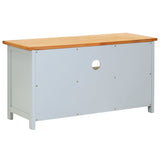 NNEVL TV Cabinet 90x35x48 cm Solid Oak Wood