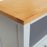NNEVL TV Cabinet 90x35x48 cm Solid Oak Wood