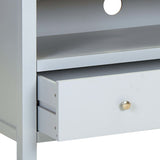 NNEVL TV Cabinet 90x35x48 cm Solid Oak Wood