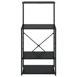 NNEVL Microwave Cabinet Black 60x39.6x123 cm Engineered Wood