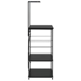 NNEVL Microwave Cabinet Black 60x39.6x123 cm Engineered Wood