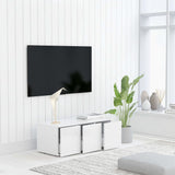 NNEVL TV Cabinet White 80x34x30 cm Chipboard