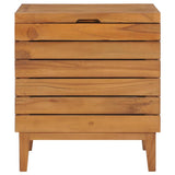NNEVL Laundry Basket 40x30x45 cm Solid Teak Wood