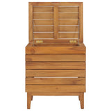 NNEVL Laundry Basket 40x30x45 cm Solid Teak Wood