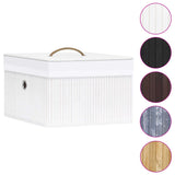 NNEVL Bamboo Storage Boxes 4 pcs White