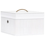 NNEVL Bamboo Storage Boxes 4 pcs White