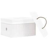 NNEVL Bamboo Storage Boxes 4 pcs White