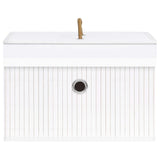 NNEVL Bamboo Storage Boxes 4 pcs White