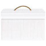 NNEVL Bamboo Storage Boxes 4 pcs White
