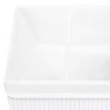 NNEVL Bamboo Storage Boxes 4 pcs White