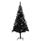 NNEVL Artificial Christmas Tree with Stand Black 180 cm PVC