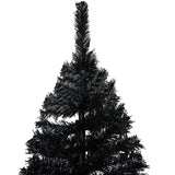 NNEVL Artificial Christmas Tree with Stand Black 180 cm PVC