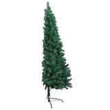 NNEVL Artificial Half Christmas Tree with Stand Green 150 cm PVC