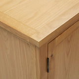 NNEVL Cupboard 45x32x85 cm Solid Oak Wood