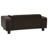 NNEVL Dog Sofa Brown 81x43x31 cm Plush and Faux Leather