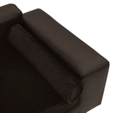 NNEVL Dog Sofa Brown 81x43x31 cm Plush and Faux Leather