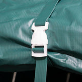 NNEVL Removable Livestock Tent PVC 550 g/m² 3.3x3.2 m Dark Green