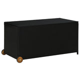 NNEVL Garden Storage Box Black 120x65x61 cm Poly Rattan