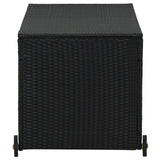 NNEVL Garden Storage Box Black 120x65x61 cm Poly Rattan