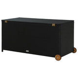 NNEVL Garden Storage Box Black 120x65x61 cm Poly Rattan