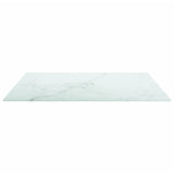 NNEVL Table Top White 60x60 cm 6 mm Tempered Glass with Marble Design