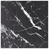 NNEVL Table Top Black 30x30 cm 6 mm Tempered Glass with Marble Design