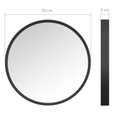 NNEVL Wall Mirror Black 30 cm