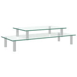 NNEVL 2-Tier Monitor Stand Transparent Glass