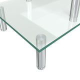 NNEVL 2-Tier Monitor Stand Transparent Glass