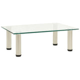 NNEVL TV Stand Transparent 40x35x17 cm Tempered Glass