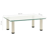 NNEVL TV Stand Transparent 40x35x17 cm Tempered Glass