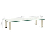 NNEVL TV Stand Transparent 80x35x17 cm Tempered Glass
