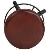 NNEVL Bar Stools 2 pcs 52 cm Real Leather