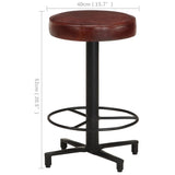 NNEVL Bar Stools 2 pcs 52 cm Real Leather