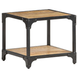 NNEVL Coffee Table 40x40x36 cm Solid Rough Mango Wood