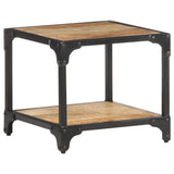 NNEVL Coffee Table 40x40x36 cm Solid Rough Mango Wood