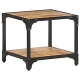 NNEVL Coffee Table 40x40x36 cm Solid Rough Mango Wood