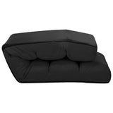 NNEVL Folding Floor Chair Black Faux Leather