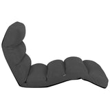 NNEVL Folding Floor Chair Anthracite Faux Leather