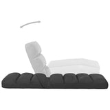NNEVL Folding Floor Chair Anthracite Faux Leather