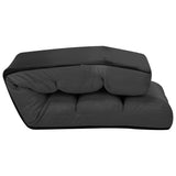 NNEVL Folding Floor Chair Anthracite Faux Leather