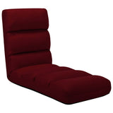 NNEVL Folding Floor Chair Wine Red Faux Leather