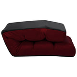 NNEVL Folding Floor Chair Wine Red Faux Leather