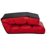 NNEVL Folding Floor Chair Red Faux Leather