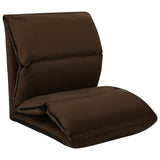 NNEVL Folding Floor Chair Brown Microfibre
