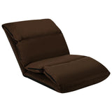 NNEVL Folding Floor Chair Brown Microfibre