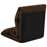 NNEVL Folding Floor Chair Brown Microfibre