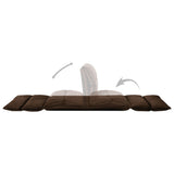 NNEVL Folding Floor Chair Brown Microfibre