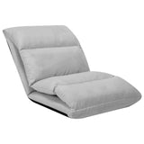 NNEVL Folding Floor Chair Light Grey Microfibre